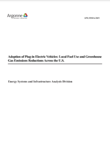 Adoption of Plug-in Electric Vehicles: Local Fuel Use and Greenhouse Gas Emissions Reductions Across the U.S.